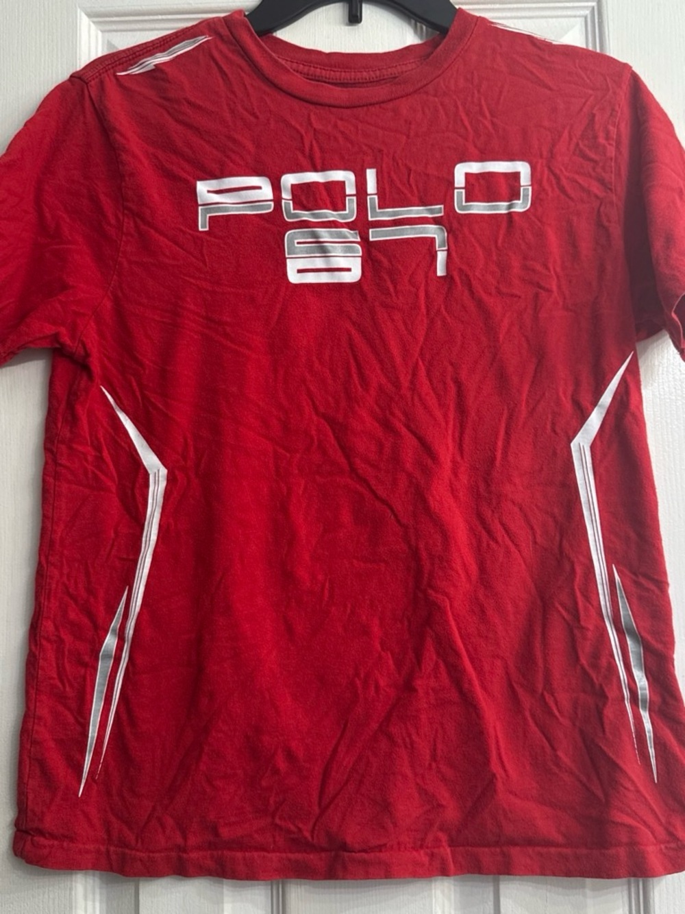 Polo by Ralph Lauren boys Red Graphic Crewneck T‑Shirt